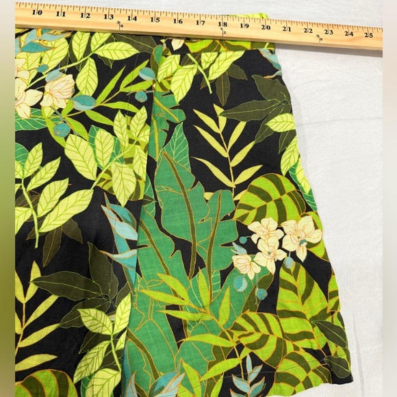 Sanctuary Women's Tropical Green Floral Faux Wrap Miniskort Size 2X NWT - Picture 8 of 12